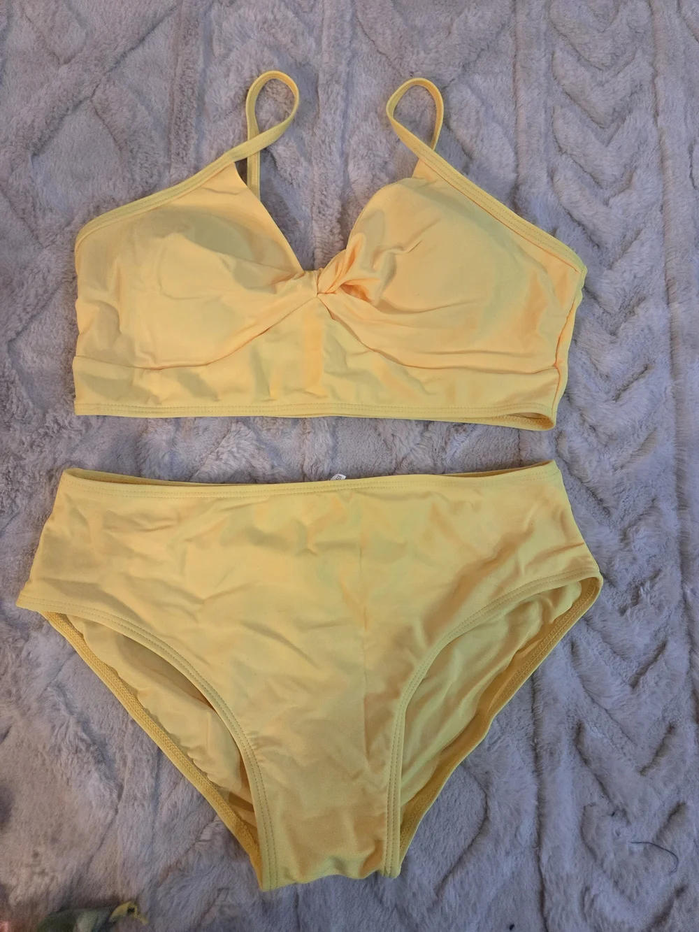 Bright Yellow 3-Piece Bikini‎ Set Teen Tropical Sarong Size Girls 14/15 Swimsuit